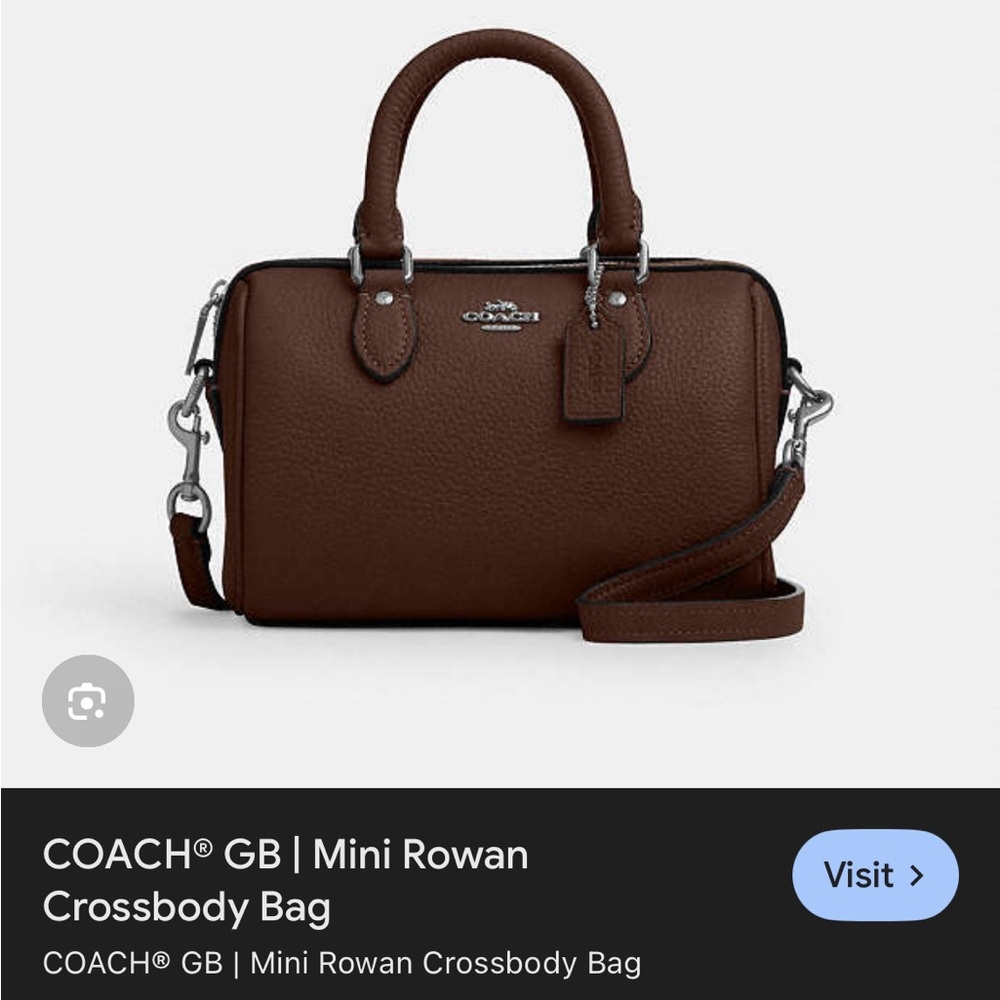 RARE - COACH Mini Rowan Crossbody Bag - Brown
